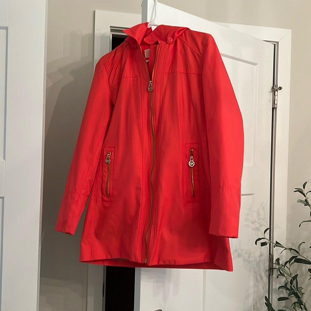 Like New Michael Kors Rainjacket - Coral - Small